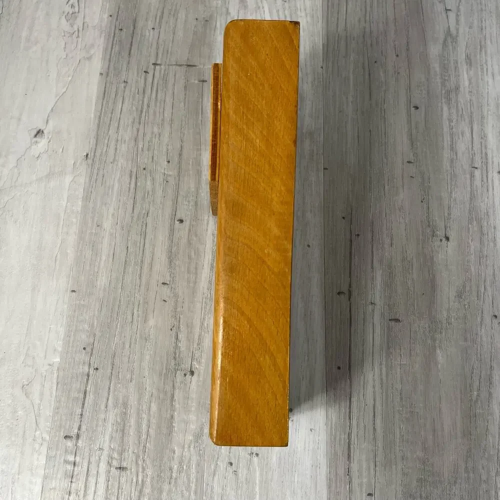 Vintage Hardwood Knife Holder Fruit Wooden Block Wall Mount